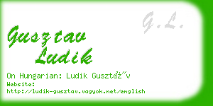 gusztav ludik business card